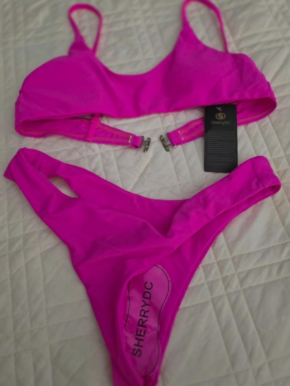 SherryDC Hot Pink Two-Piece Bikini Set
